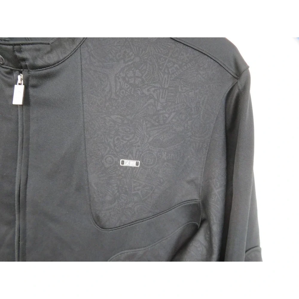 Vtg Air Jordan AF-1 Track Jacket Mens 3XL Black Full Zip Air Force 1 Jumpman y2k